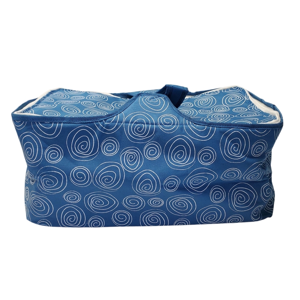 G! Blue Swirl Patterned Insulated Carrying Tote